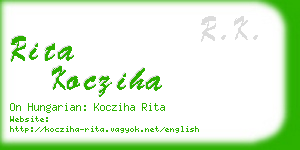 rita kocziha business card